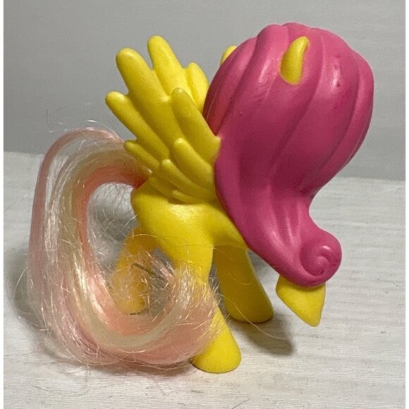 My Little Pony Fluttershy Collectible Figure 2.5" Yellow & Pink Vinyl Toy McDona - Picture 4 of 7